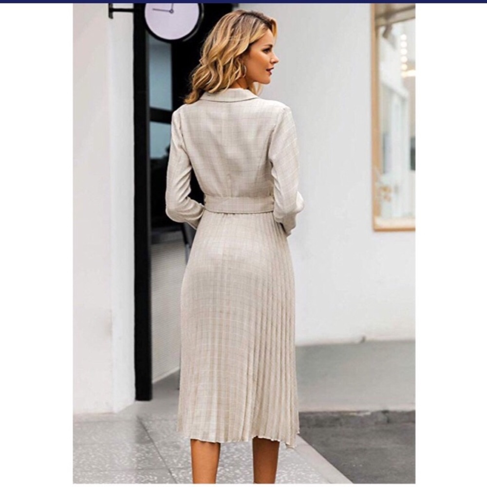 Long Sleeve Blazer Midi Dress - Picture 2 of 4